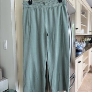 Lululemon Sage Green Cropped Wide Leg Pants